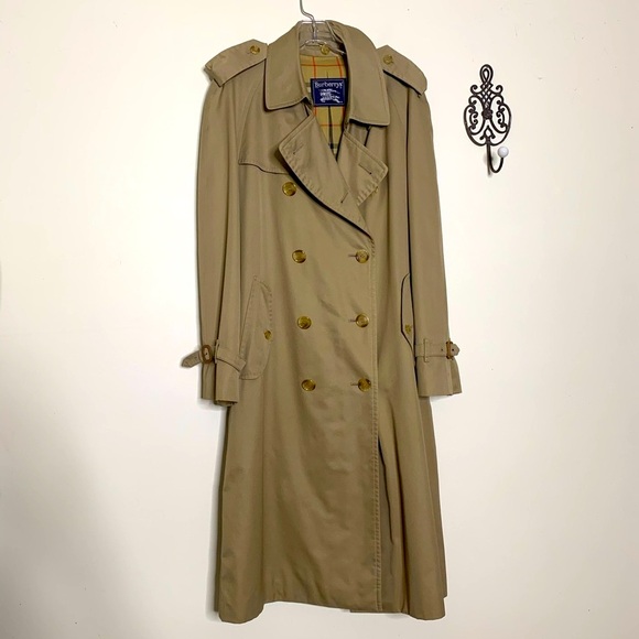 BURBERRY Long Kensington Trench w/ Removable Warm Lining Vintage Sz 44L - Picture 15 of 15